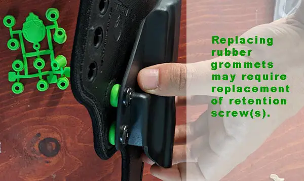 Fitting your gun into your holster - replace rubber bumpers and retention screws