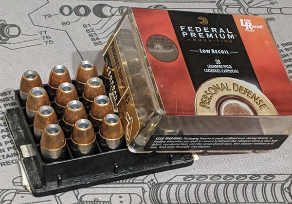 .45 ACP personal defense ammo for concealed carry