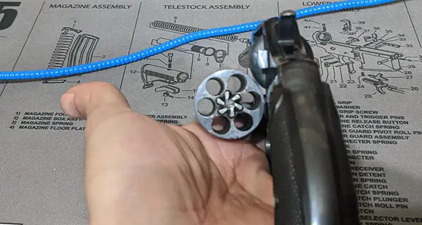clearing a revolver for use with a cable lock