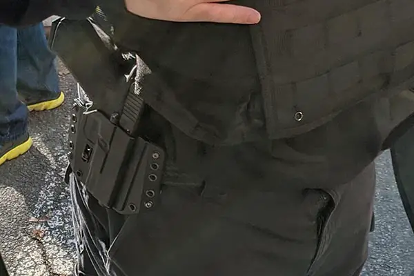 open carry holster, right hand draw cant angle