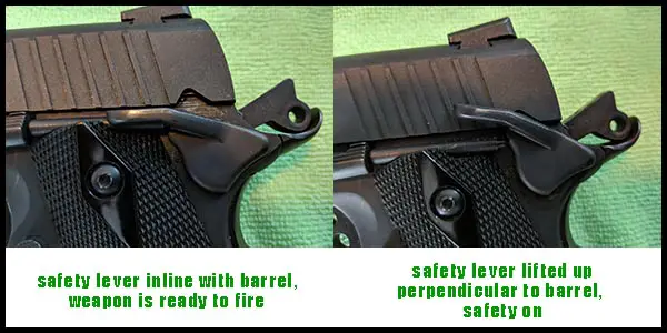 safety lever position in relation to barrel - is my safety on or off?