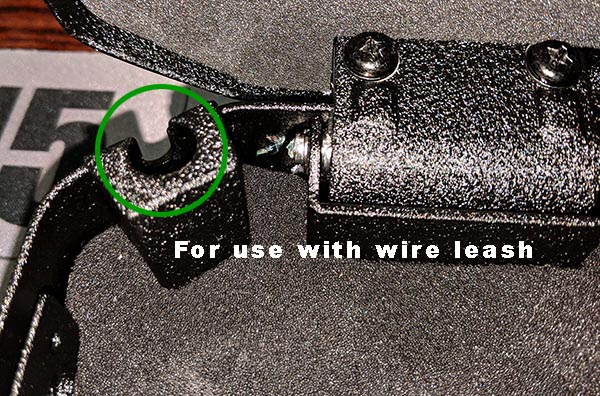 vaultek ve20 review: wire leash notch