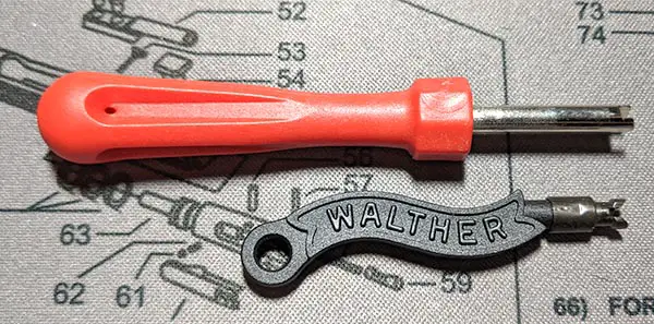 Walther PK380 disassembly tool and replacement