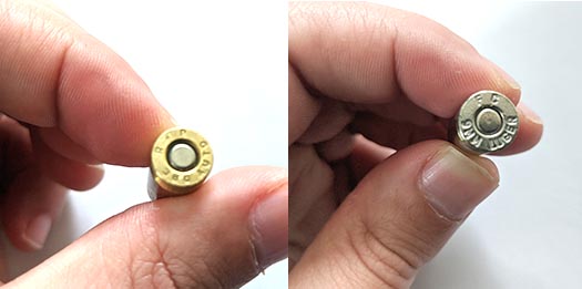 ammunition test question: finding caliber stamped on bottom of casing