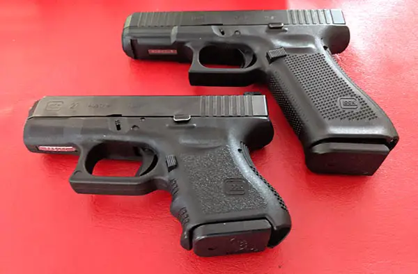 pistol size vs. grip size for smaller hands - comparing glock models