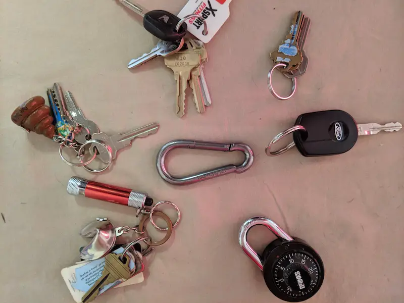 carabiner mix and match key chain