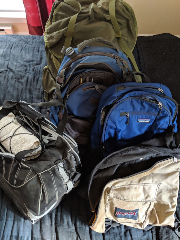 setup an EDC bag - retired edc backpacks and bags