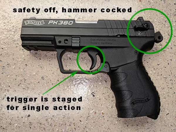da/sa pistol in condition 0