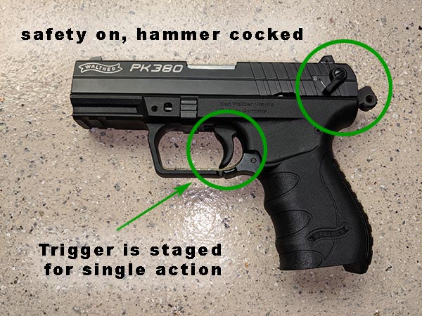 da/sa pistol in condition 1