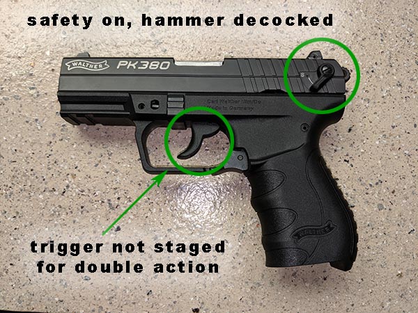 da/sa pistol in condition 2