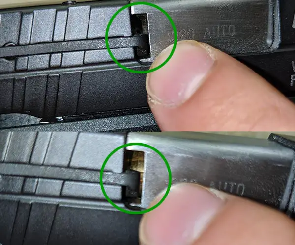 loaded chamber indicator, empty and loaded