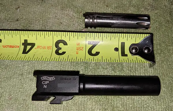 pistol size: barrels of pocket and sub-compact pistol