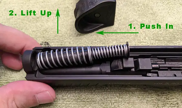 Step 5: Remove recoil spring and guide rod on PPQ