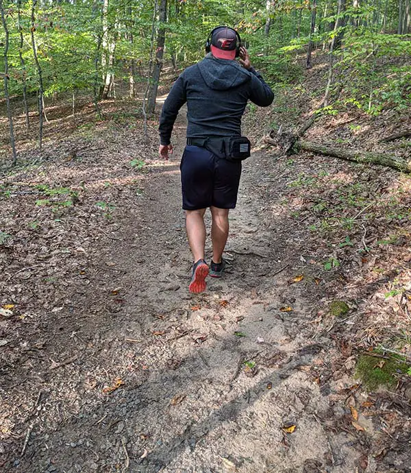 concealed carry while hiking uphill