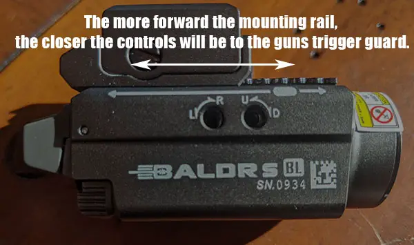 olight baldr s bl mounting rail operation