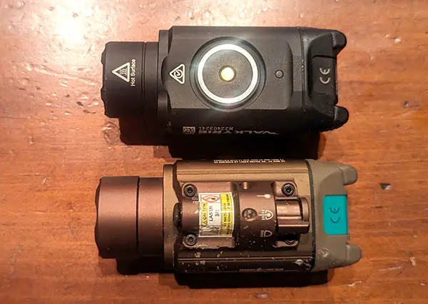 size comparison with similar olight model